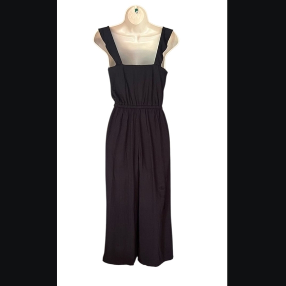 LOFT Black Sleeveless Wide Leg Capri Jumpsuit - Size Small 🥰 - Picture 5 of 7